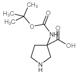 3-(Boc-氨基)-3-吡咯烷甲酸图片