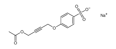 4-(4-acetoxy-but-2-ynyloxy)-benzenesulfonic acid sodium salt Structure