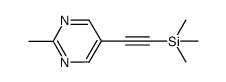 2-methyl-5-((trimethylsilyl)ethynyl)pyrimidine结构式