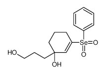 1-(3-hydroxypropyl)-3-phenylselenonylcyclohex-2-en-1-ol结构式
