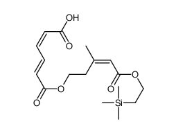 (2E,4E)-6-[(Z)-3-methyl-5-oxo-5-(2-trimethylsilylethoxy)pent-3-enoxy]-6-oxohexa-2,4-dienoic acid结构式