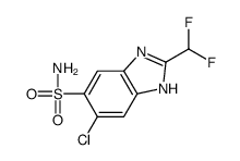 6-chloro-2-(difluoromethyl)-3H-benzimidazole-5-sulfonamide Structure