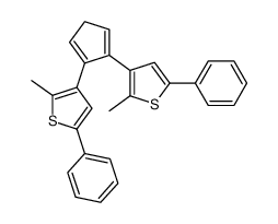 2-methyl-3-[5-(2-methyl-5-phenylthiophen-3-yl)cyclopenta-1,4-dien-1-yl]-5-phenylthiophene结构式