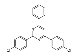 2,4-bis(4-chlorophenyl)-6-phenylpyrimidine Structure