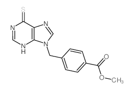 methyl 4-[(6-sulfanylidene-3H-purin-9-yl)methyl]benzoate结构式