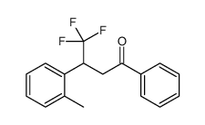 4,4,4-trifluoro-3-(2-methylphenyl)-1-phenylbutan-1-one结构式