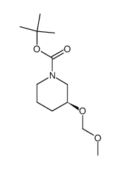 tert-butyl (S)-3-(methoxymethoxy)piperidine-1-carboxylate结构式