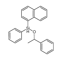 Naphthalen-1-yl-phenyl-((S)-1-phenyl-ethoxy)-silane结构式