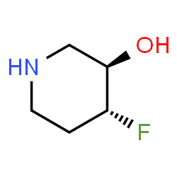 trans-4-fluoro-3-piperidinol Structure