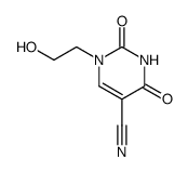 1-(2-hydroxy-ethyl)-2,4-dioxo-1,2,3,4-tetrahydro-pyrimidine-5-carbonitrile结构式