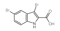 3,5-二溴-1H-吲哚-2-羧酸结构式