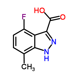 4-Fluoro-7-methyl-1H-indazole-3-carboxylic acid结构式