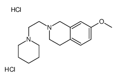 7-methoxy-2-(2-piperidin-1-ium-1-ylethyl)-1,2,3,4-tetrahydroisoquinolin-2-ium,dichloride结构式