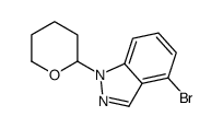 4-溴-1-(四氢吡喃-2-基)-1H-吲唑结构式