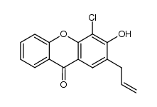 2-allyl-4-chloro-3-hydroxy-9-oxo-9H-xanthene结构式