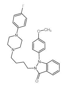 2-[4-[4-(4-fluorophenyl)piperazin-1-yl]butyl]-1-(4-methoxyphenyl)indazol-3-one Structure