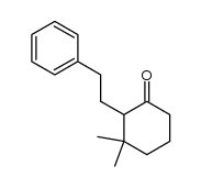 3,3-dimethyl-2-(2-phenylethyl)cyclohexan-1-one结构式
