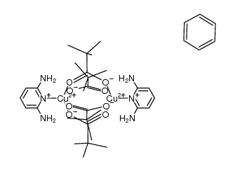 bis(2,6-diaminopyridine)tetra(μ-O,O'-trimethylacetato)dicopper(II)*benzene Structure
