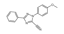 1-(4-methoxyphenyl)-3-phenyl-1H-1,2,4-triazole-5-carbonitrile结构式