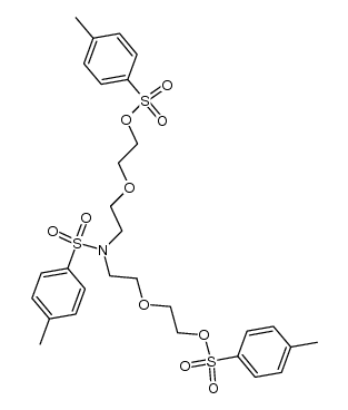 [(4-methylbenzenesulfonyl)azanediyl]bis[(ethane-2,1-diyloxy)ethane-2,1-diyl] bis(4-methylbenzenesulfonate)结构式