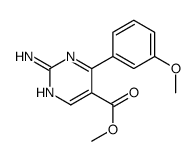 2-氨基-4-(3-甲氧基苯基)嘧啶-5-羧酸甲酯结构式