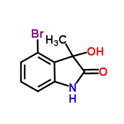 4-Bromo-3-hydroxy-3-methyl-1,3-dihydro-2H-indol-2-one结构式