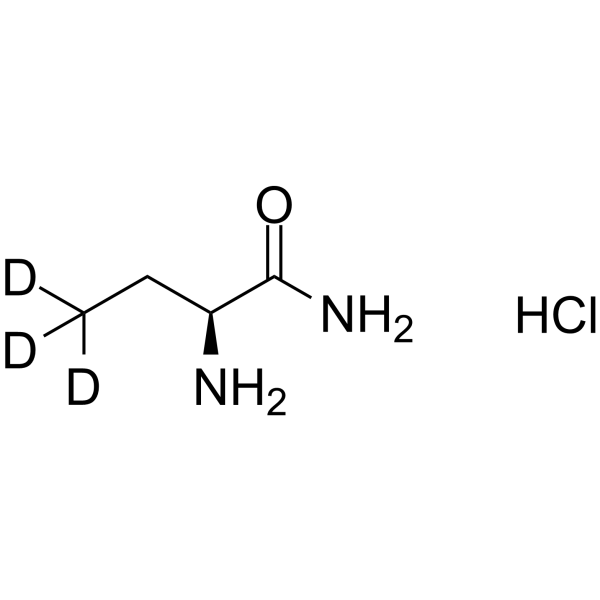 (S)-2-Aminobutyramide-d3 Hydrochloride结构式