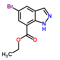 Ethyl 5-bromo-1H-indazole-7-carboxylate Structure
