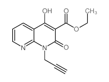 4-羟基-2-氧代-1-(2-丙炔)-1,2-二氢-1,8-萘啶-3-羧酸乙酯结构式