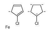5-chlorocyclopenta-1,3-diene,chlorocyclopentane,iron Structure