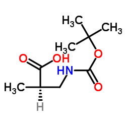 (R)-3-(Boc-氨基)异丁酸结构式