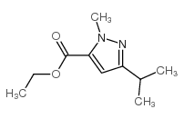 1-甲基-3-异丙基-1H-吡唑-5-羧酸乙酯结构式