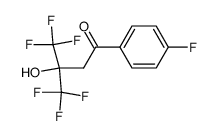 4,4,4-trifluoro-1-(4-fluorophenyl)-3-hydroxy-3-(trifluoromethyl)butan-1-one结构式