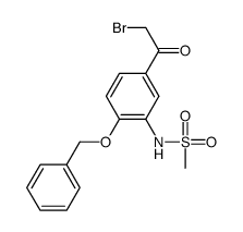 N-(2-(苄氧基)-5-(2-溴乙酰基)苯基)甲烷磺酰胺结构式