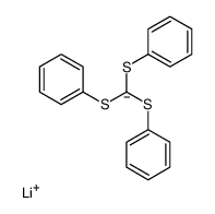 lithium,bis(phenylsulfanyl)methylsulfanylbenzene Structure