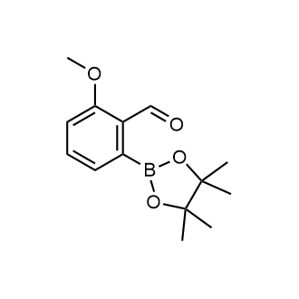 2-甲氧基-6-(4,4,5,5-四甲基-1,3,2-二氧硼烷-2-基)苯甲醛结构式