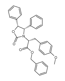 benzyl (R)-3-(4-methoxyphenyl)-2-((4S,5R)-2-oxo-4,5-diphenyloxazolidin-3-yl)propanoate Structure