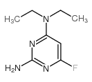 2-氨基-4-二乙氨基-6-氟嘧啶结构式