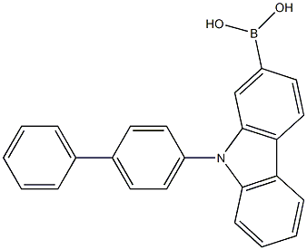 9-(联苯-4-基)咔唑-2-硼酸结构式