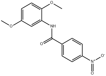 N-(2,5-二甲氧基苯)-4-硝基苯甲酰胺结构式