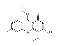 1-(ethoxymethyl)-5-ethyl-6-(3-methylphenyl)selanylpyrimidine-2,4-dione Structure