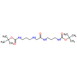 N,N'-双[3-(叔丁氧羰基氨基)丙基]甘氨酰胺结构式