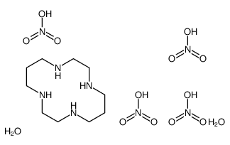 nitric acid,1,4,8,11-tetrazacyclotetradecane,dihydrate Structure