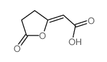 (2Z)-2-(5-oxooxolan-2-ylidene)acetic acid结构式