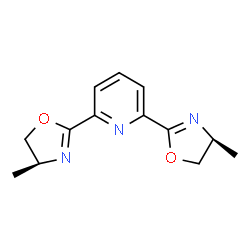 2,6-双((S)-4-甲基-4,5-二氢恶唑-2-基)吡啶结构式