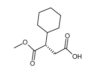 (S)-2-环己基琥珀酸-1-甲酯结构式