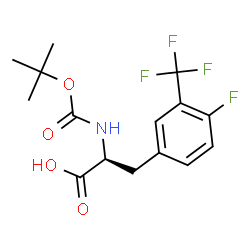 (S)-2-((叔丁氧羰基)氨基)-3-(4-氟-3-(三氟甲基)苯基)丙酸结构式