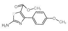 2-氨基-4-(4-甲氧基苯基)噻唑-5-羧酸甲酯结构式