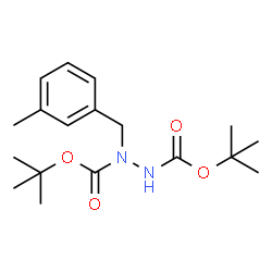 二-叔-丁基 1-(3-甲基苯甲基)肼-1,2-二甲酸基酯结构式