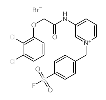 Pyridinium,3-[[2-(2,3-dichlorophenoxy)acetyl]amino]-1-[[4-(fluorosulfonyl)phenyl]methyl]-,bromide (1:1)结构式